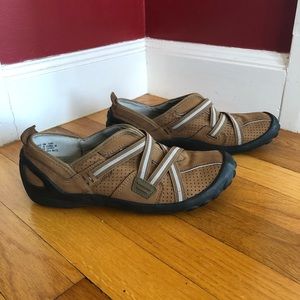 Clarks Privo Joba Walking Shoes Slip On Nubuck